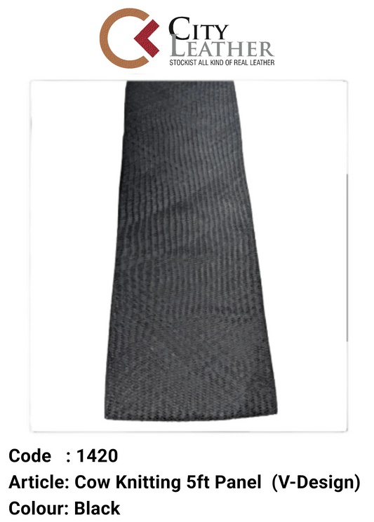 Cow Knitting 5ft Panel (V-Design) Blk