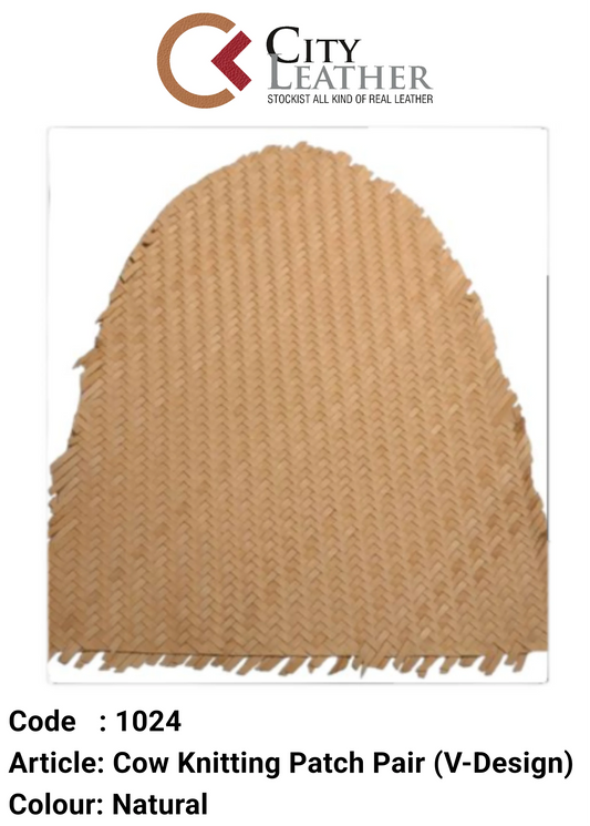 Cow Knitting Patch Pair (V-Design)