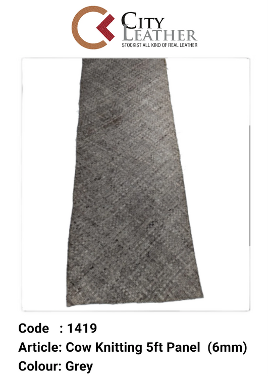 Cow Knitting 5ft Panel (6mm) Grey